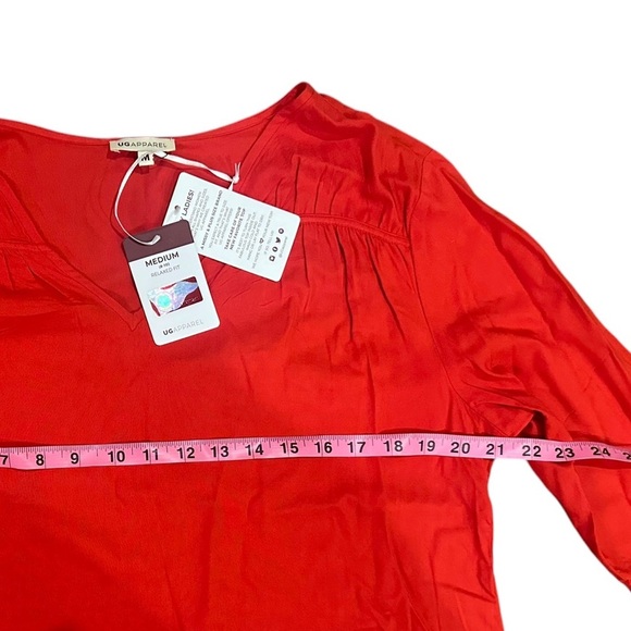 NCAA Ohio State Buckeyes UG Apparel Women's V-Neck Striped Blouse NWT Medium - Picture 3 of 6